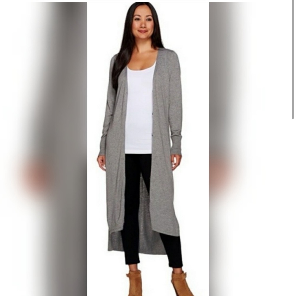 H by Halston Heather Gray Women's Cardigan